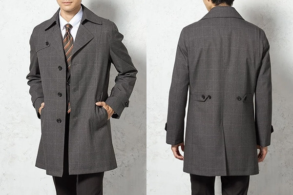 セミトレンチコートを使った上品なスーツコーデ