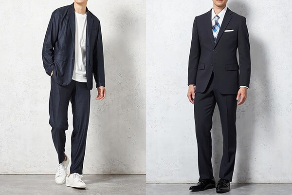 セットアップとスーツの違い