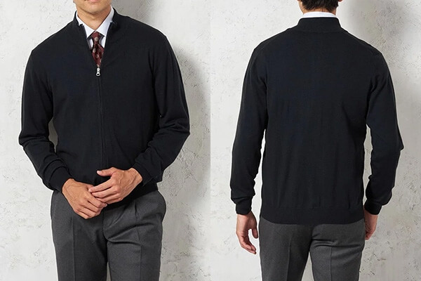 フルジップセーターを使った秋コーデ