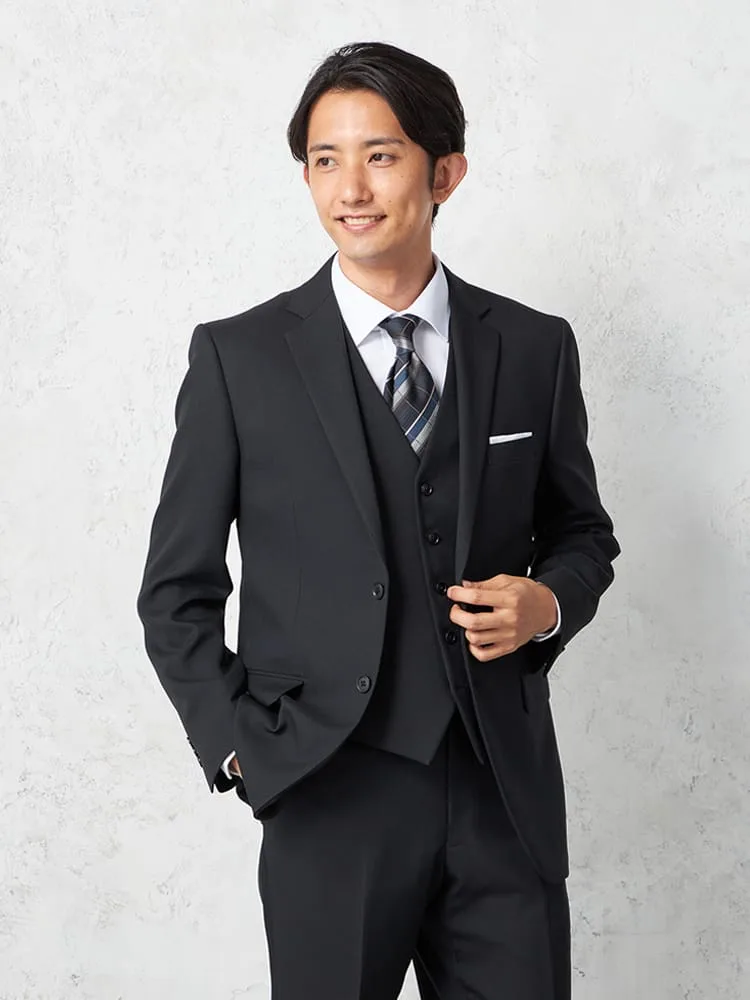 ウォッシャブル ストライプ ブラック