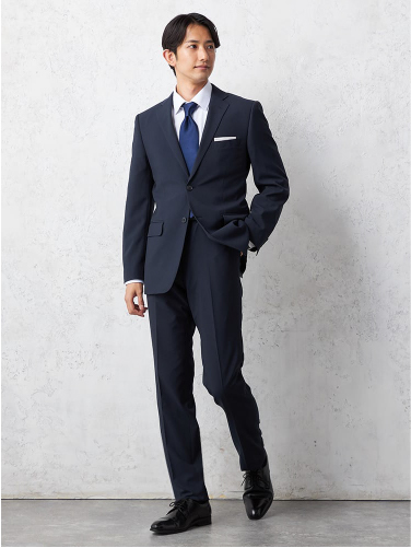 上下ウォッシャブル ネイビー ストライプ