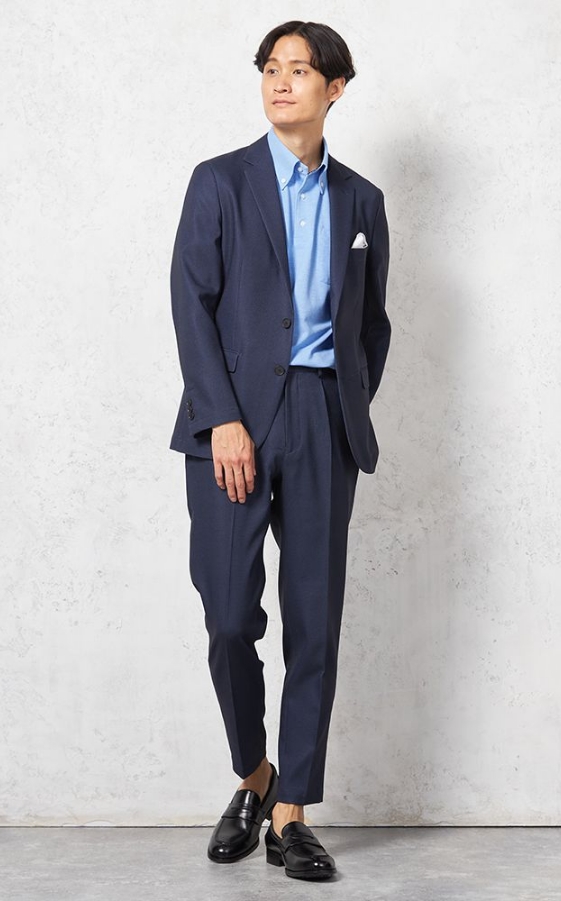 【サスビズ×RENU】セットアップ 無地 ネイビー
