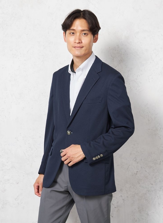 【サスビズ×RENU】ジャケット 無地 ネイビー