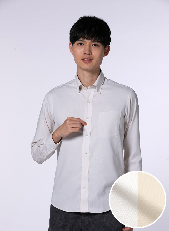 【サスビズ】オックスフォードシャツ 白・ベージュ