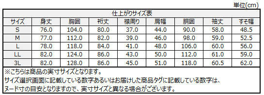 サイズチャート