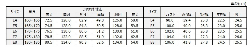 サイズチャート
