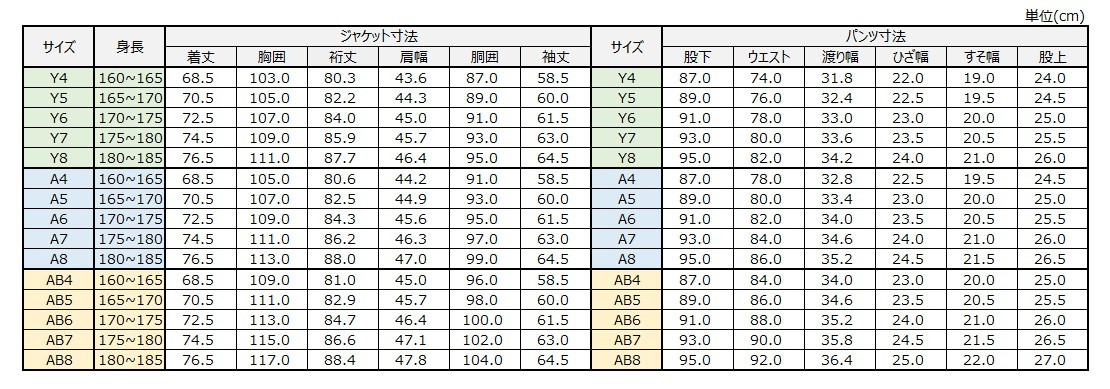 サイズチャート