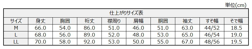 サイズチャート
