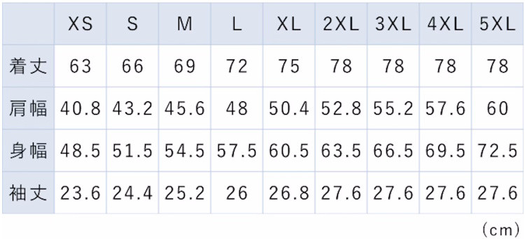 サイズチャート