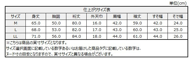 サイズチャート