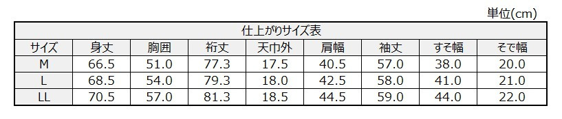サイズチャート