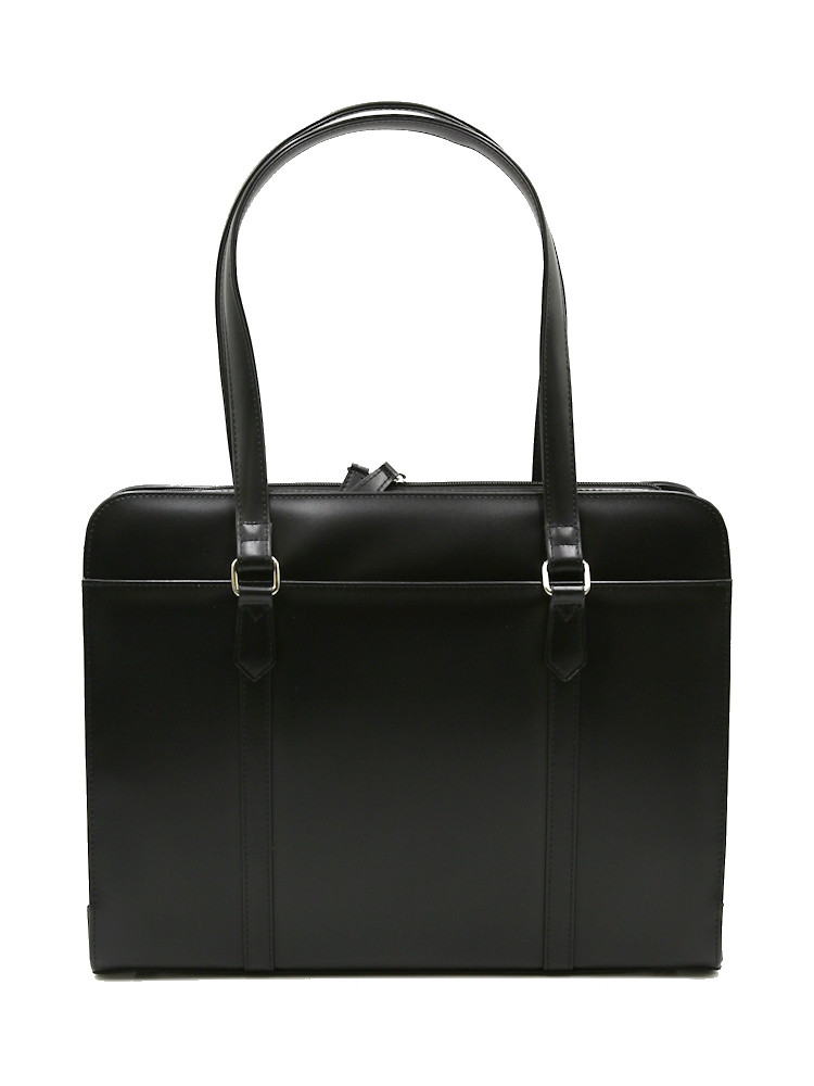 【PCポケット付き】リクルートバッグフロントライン多収納ブラック通年【レディース】