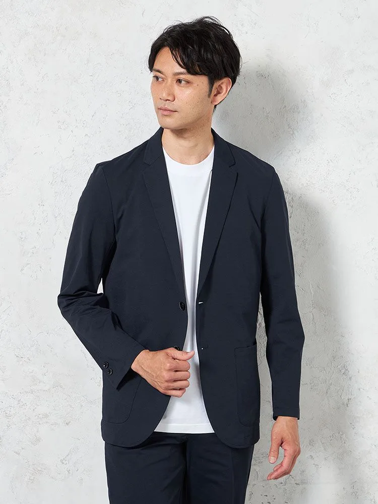 【即納】【WEB限定】上下セットアップハイブリッドジャージーストレッチ無地通年