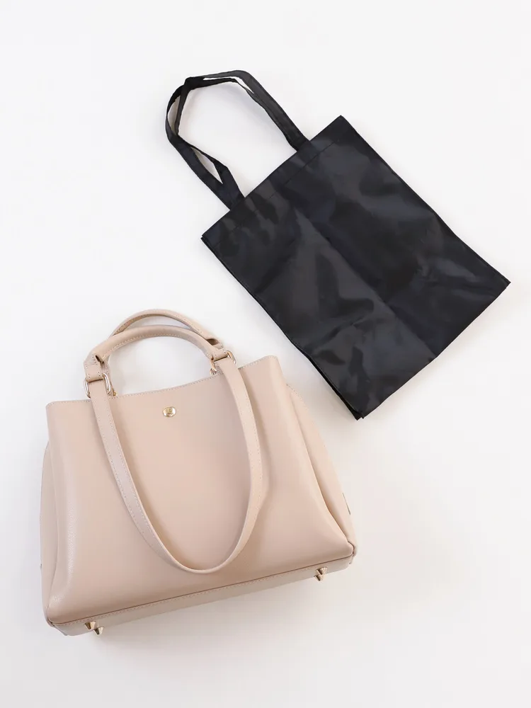 【2WAY】バッグ手持ち/ショルダーハンドルトートバッグセレモニー無地通年【レディース】