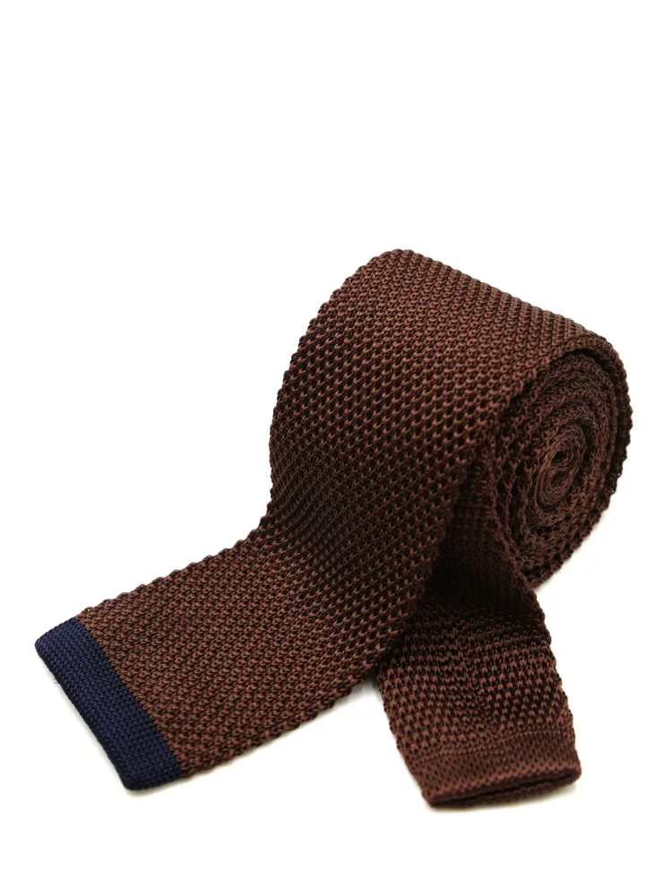 【シルク100%】ニットタイネクタイナローシルク無地リッケンバッカー