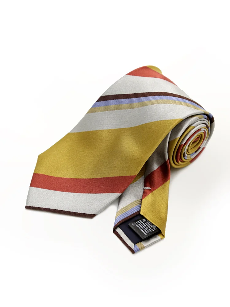 【シルク100%】ネクタイレギュラーストライプリッケンバッカー