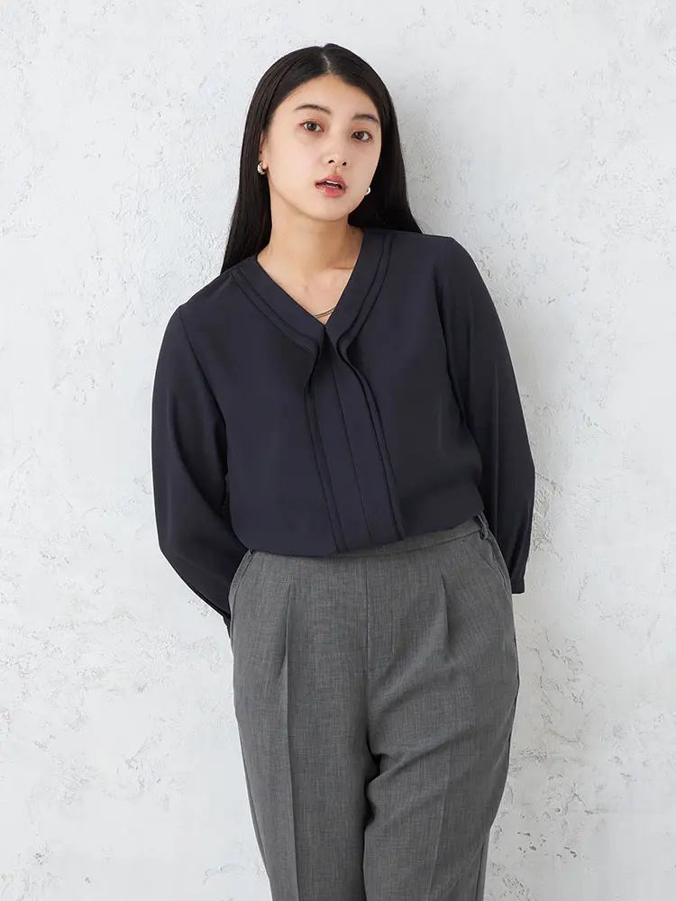 【SOFFICE】2WAYアクセ付きフリルブラウスカットソーソフィーチェ通年【レディース】