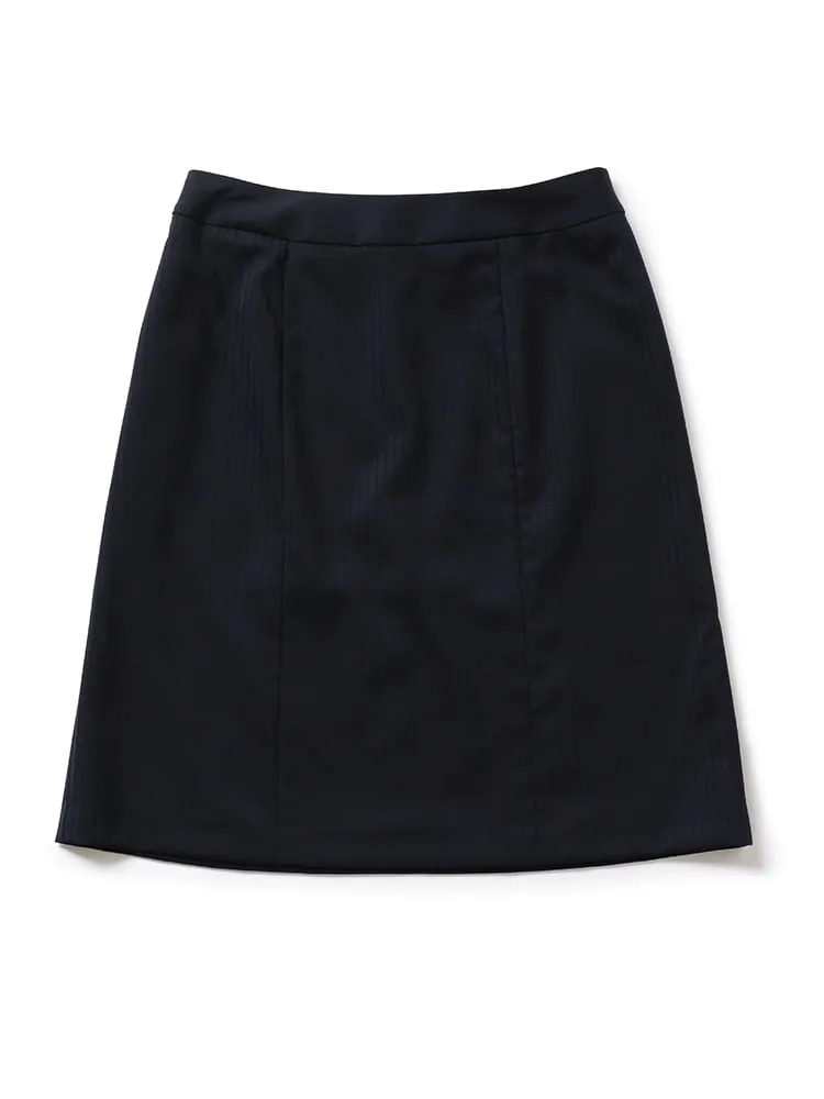 ウィメンズレディス後ぺプラムスカートウォッシャブル洗える2WAYストレッチネービーシャドーストライプ【レディース】