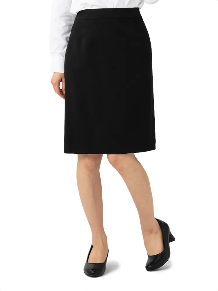 ウィメンズスカート通年ブラック無地高級生地使用リクルート対応可（就活)ストレッチタイトスカート【レディース】