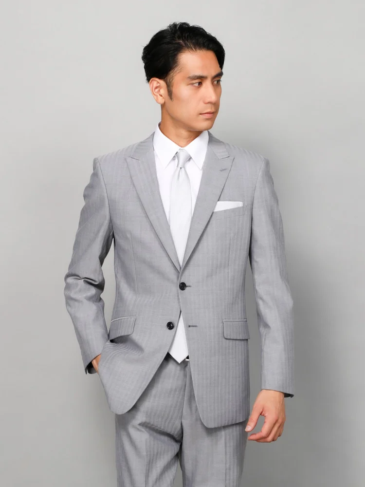 [礼服]【グレー】フォーマル2つボタンカラーフォーマルYKbyYUMIKATSURAセレモニー通年