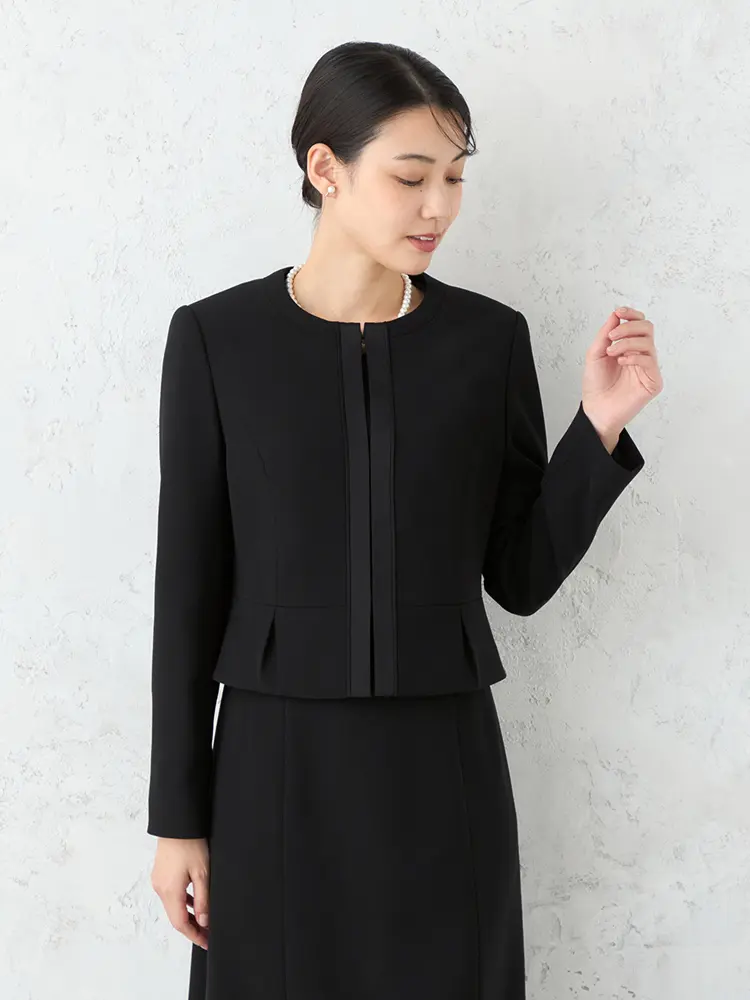 【YUMIKATSURAEnFormelle】ウォッシャブルノーカラーアンサンブルフォーマルストレッチ通年礼服【レディース】