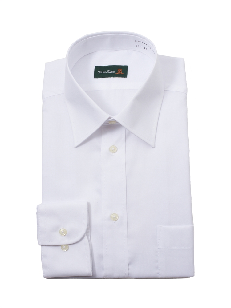 【形態安定】長袖ワイシャツレギュラー白無地定番リッケンバッカー通年【冠婚葬祭/リクルート使用可】
