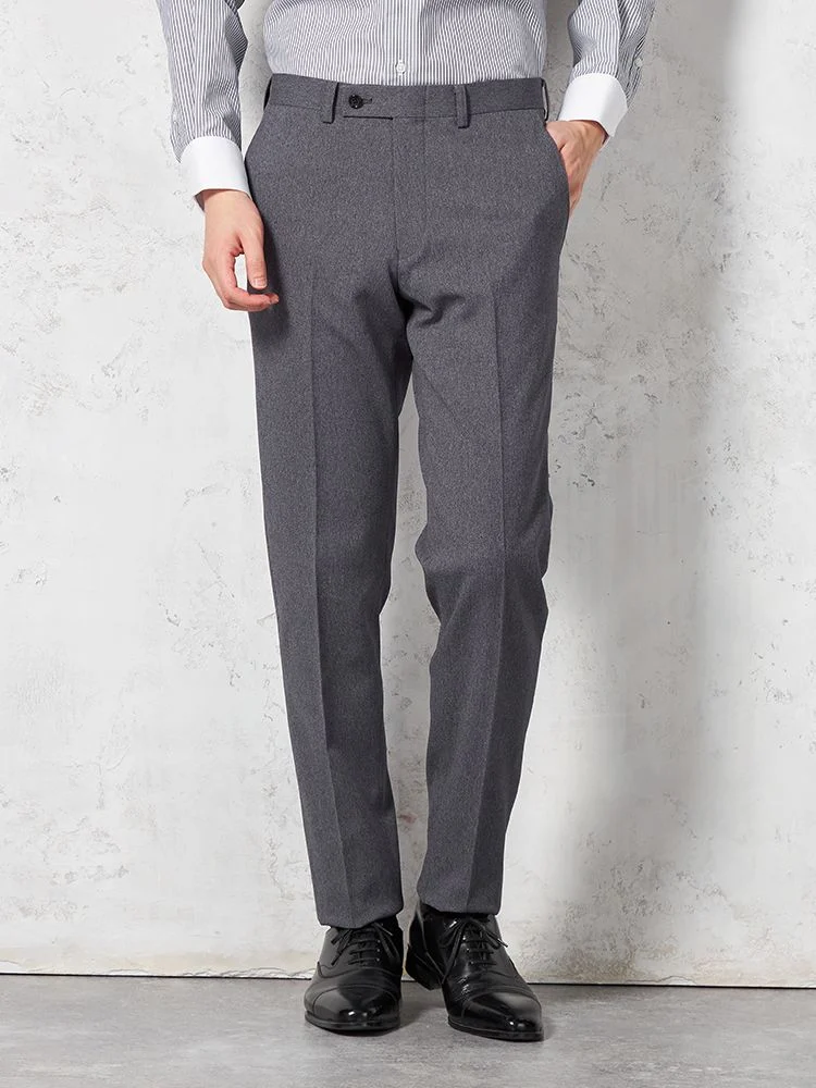 【保温効果】パンツノータックヒートエナジーウォッシャブル無地リッケンバッカー秋冬