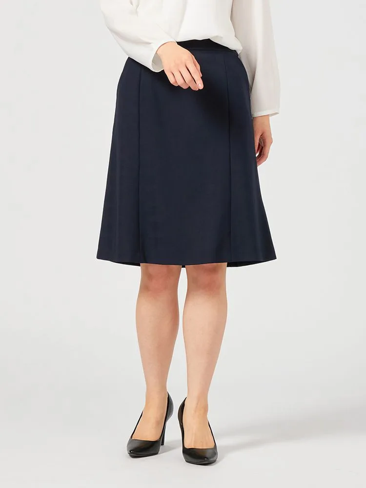 【ウォッシャブル】スカートミニフレアーネイビーシャドーチェックフレアスカートストレッチS＆MKnightsbridge通年【レディース】