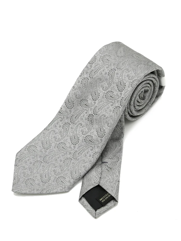 【シルク100%】ネクタイレギュラーブライダルテイストペイズリーユミカツラ通年