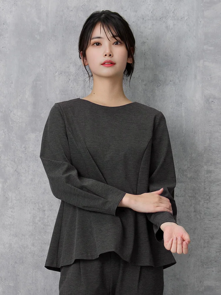 【INDIVI】キャリーマンジャージプルオーバーストレッチ通年【レディース】