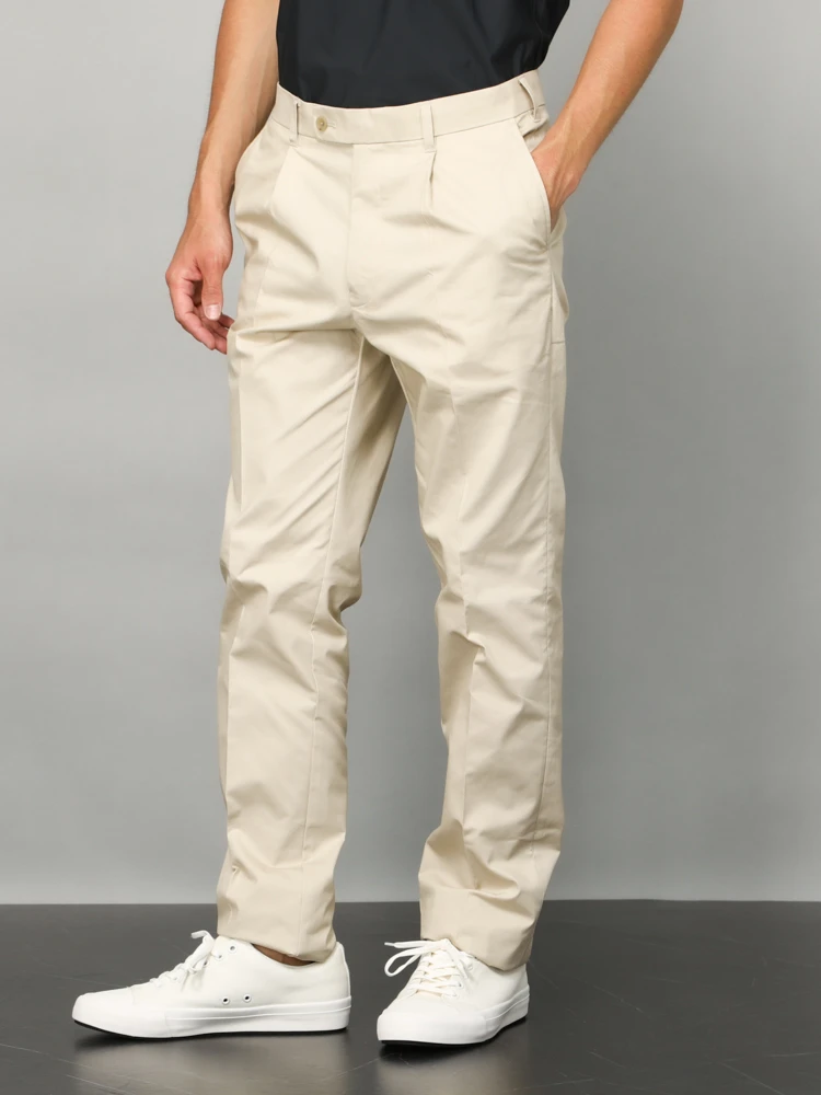 【ストレッチ】カジュアルパンツ綿ワンタックリージェントハウス