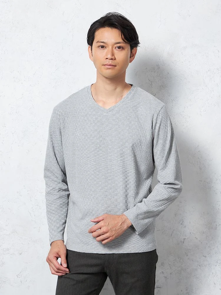 【RUCKENBACCHAR】VネックTシャツ無地カジュアルインナー