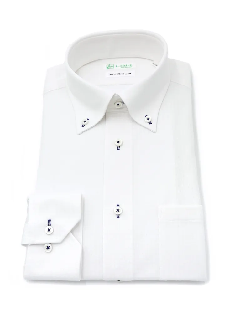 【ECOi-shirt】完全ノーアイロン長袖ボタンダウンエコセンサーブロックチェックワイシャツ通年