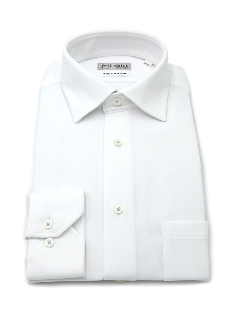 【即納】WEB限定【完全ノーアイロン】長袖アイシャツセミワイドストレッチミニチェック柄i-shirt通年