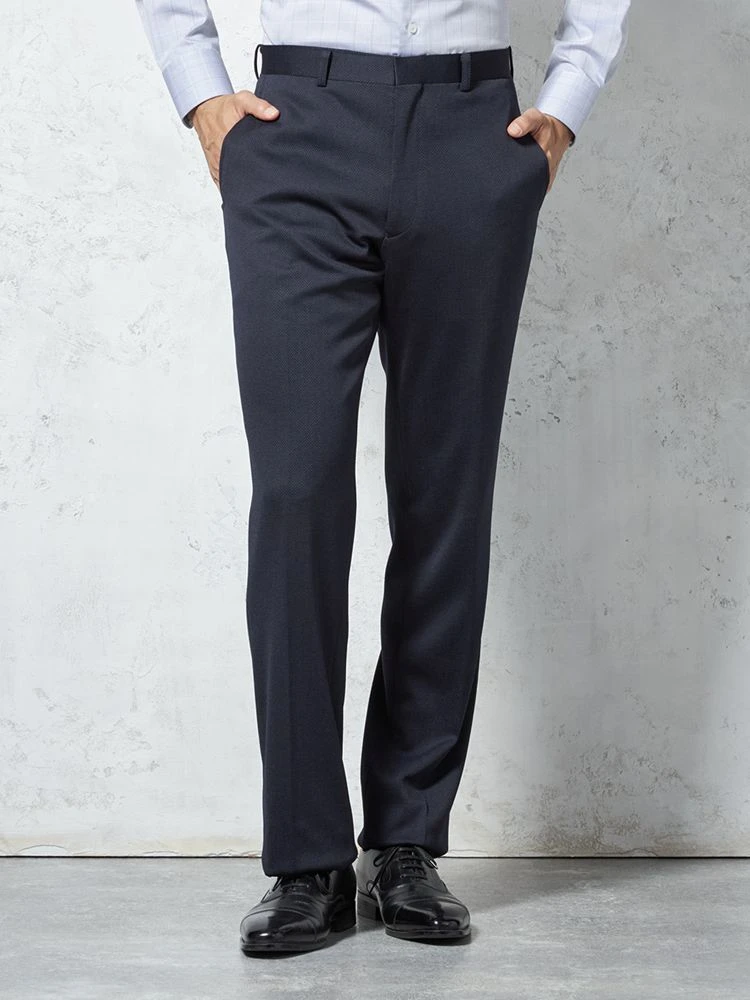 【ウォッシャブル】パンツノータックファイテンニット素材ヘリンボンPHITEN秋冬