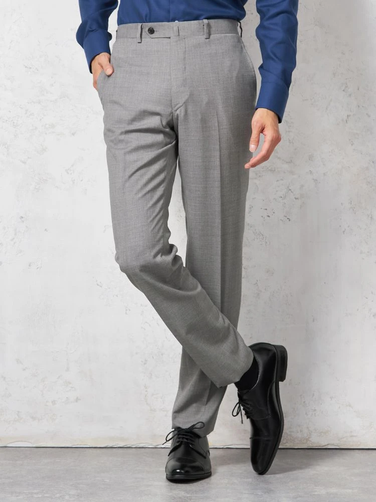 【イタリア製素材REDAFLEXO使用】パンツスラックスノータック無地S＆MBLUELABEL