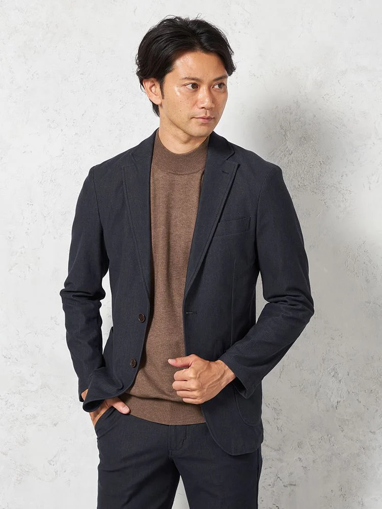 【EDWINデニスラ】ヴィンテージブルージャケット【セットアップ商品有】ストレッチ無地通年