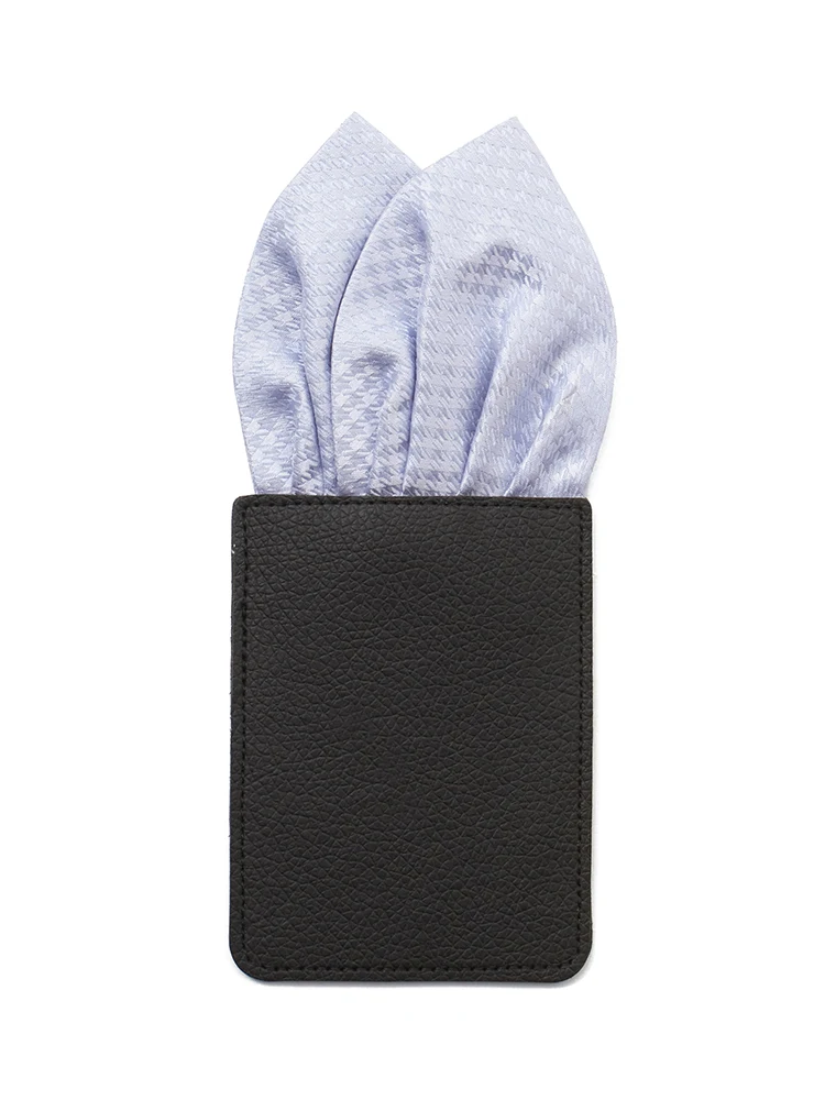 【シルク100％】ポケットチーフ簡易式千鳥格子通年