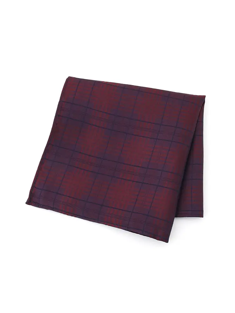 【ネロ】ネクタイ共生地ポケットチーフチェックｎｅｒｏ春夏