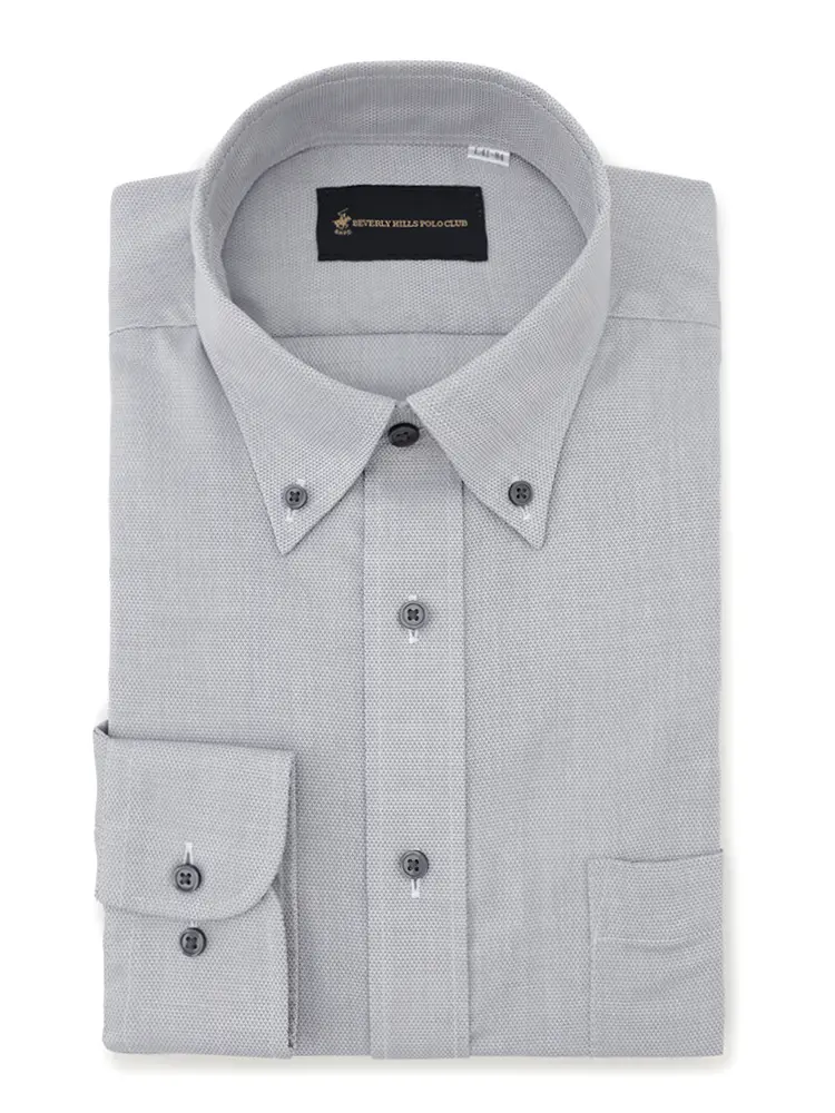 【ビバリーヒルズポロクラブ】長袖Ｙシャツボタンダウン小柄形態安定通年