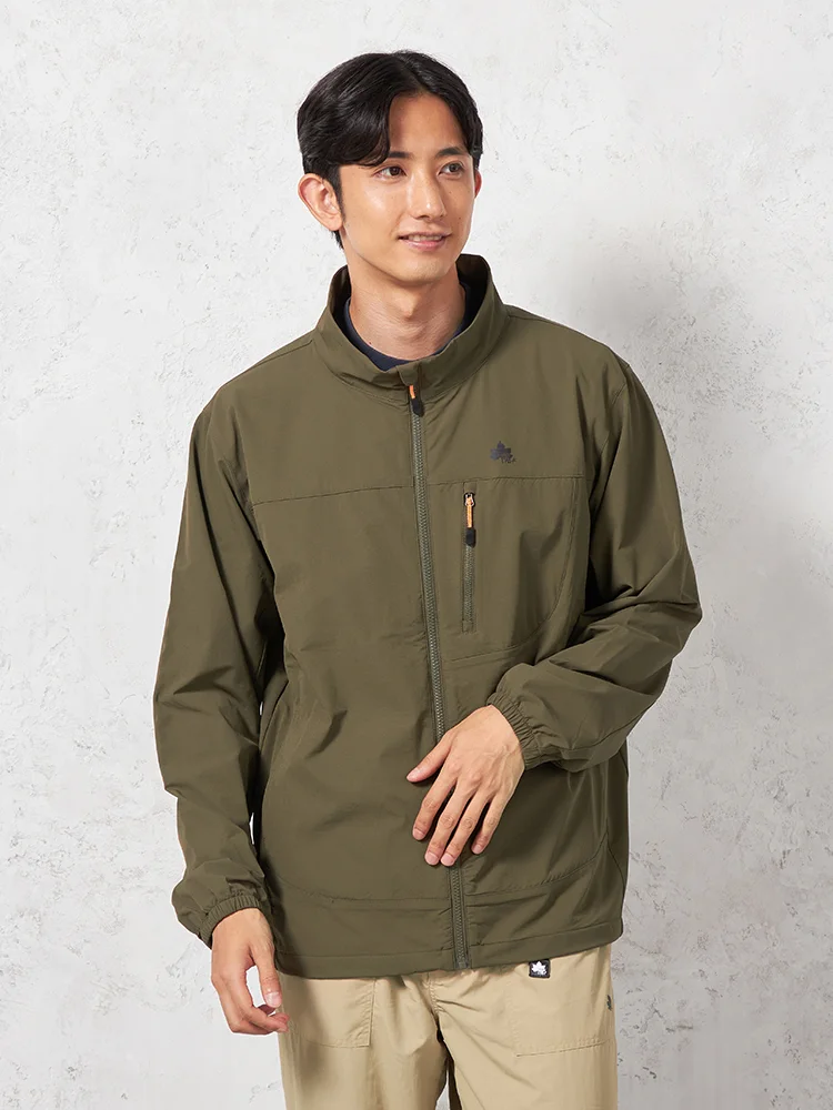 【LOGOS-ロゴス-】ソフトシェルブルゾン撥水加工ストレッチ素材カジュアルアウター無地秋冬