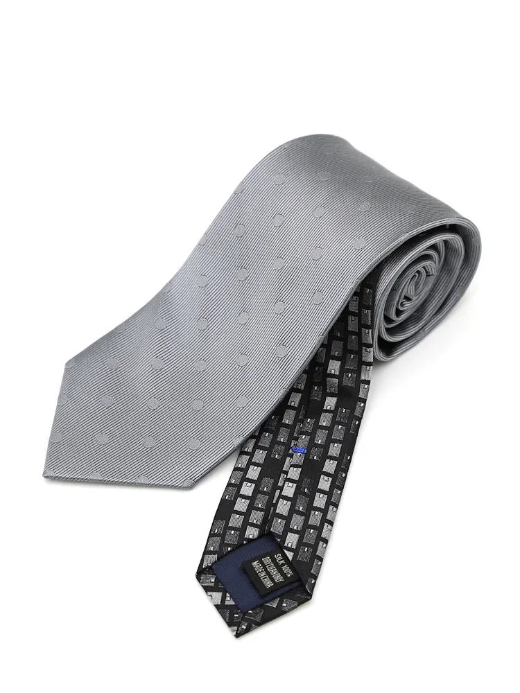 【KATHARINEEHAMNETT-キャサリン・イー・ハムネット-】ネクタイチェンジタイシルク100％バーチカルクレリックタイモチーフ