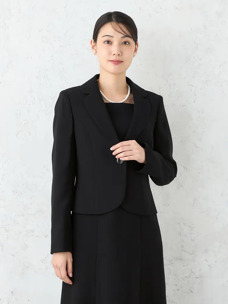 テーラード前開きウォッシャブルアンサンブルフォーマル上下ウォッシャブル通年礼服【レディース】