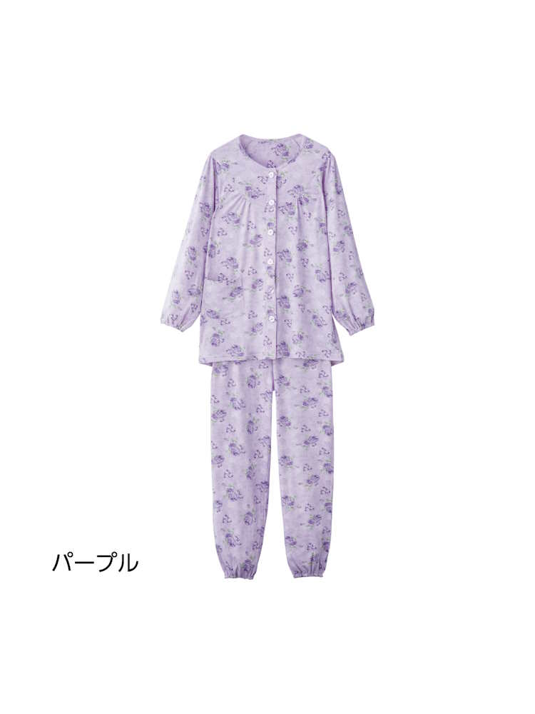 レディースワンタッチのびのびストレッチパジャマ【CF】